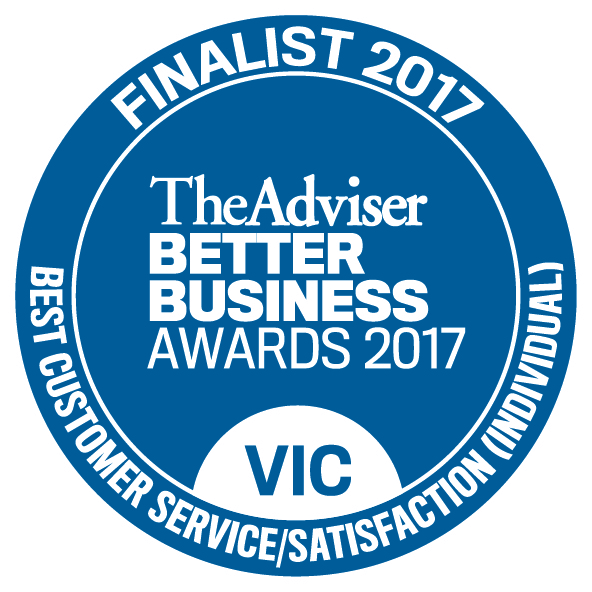 The Adviser Better Business Awards 2017 — VIC — Best Customer Service / Satisfaction (Individual) — Finalist