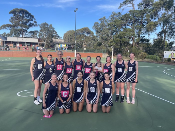 East Doncaster Netball Club players together on the netball court