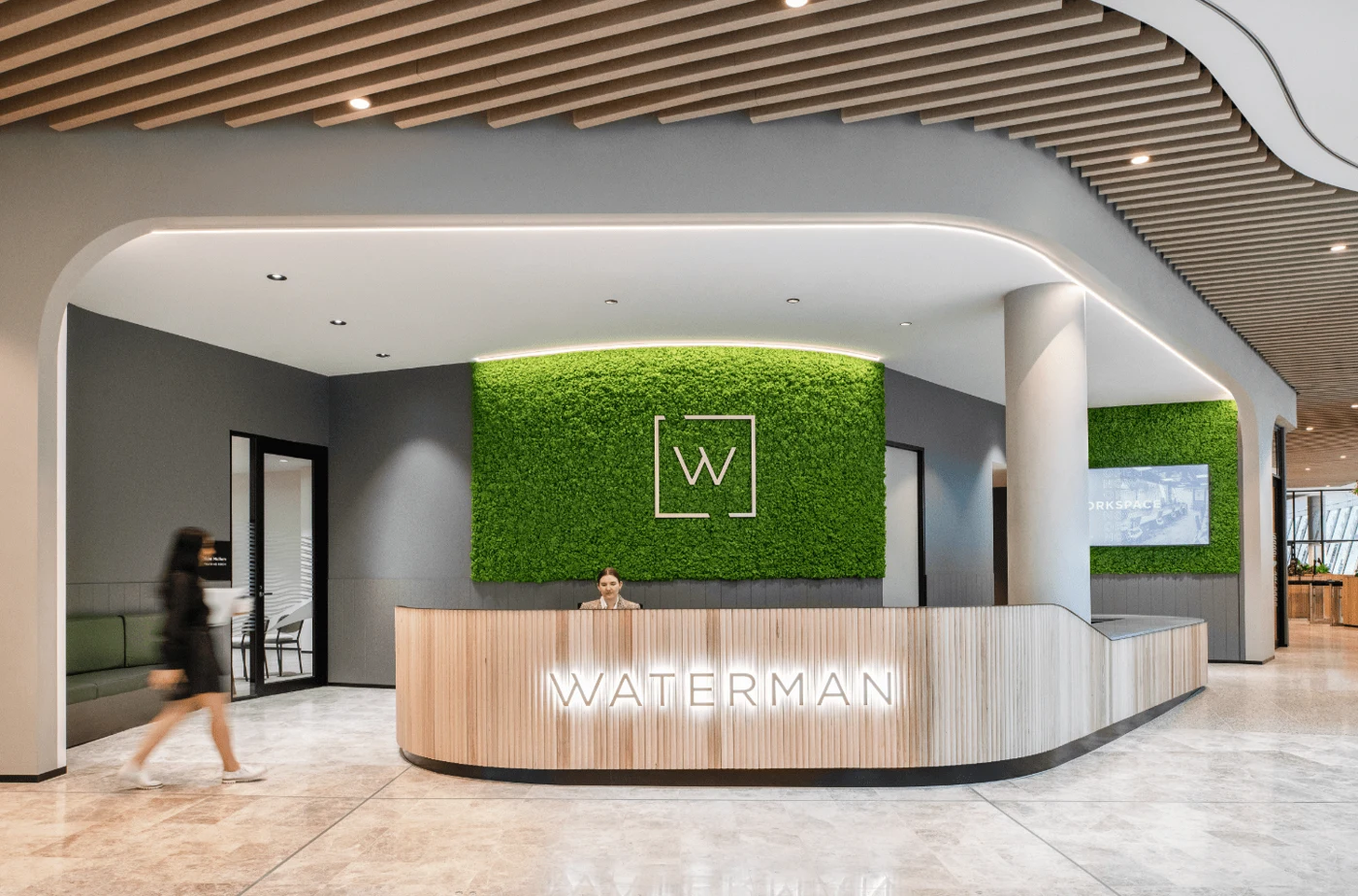 Reception at Waterman Workspaces, Eastland in Ringwood